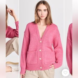 Soft pink cardigan - Alex Mill Emma Cardigan in Lambswool -Size S
